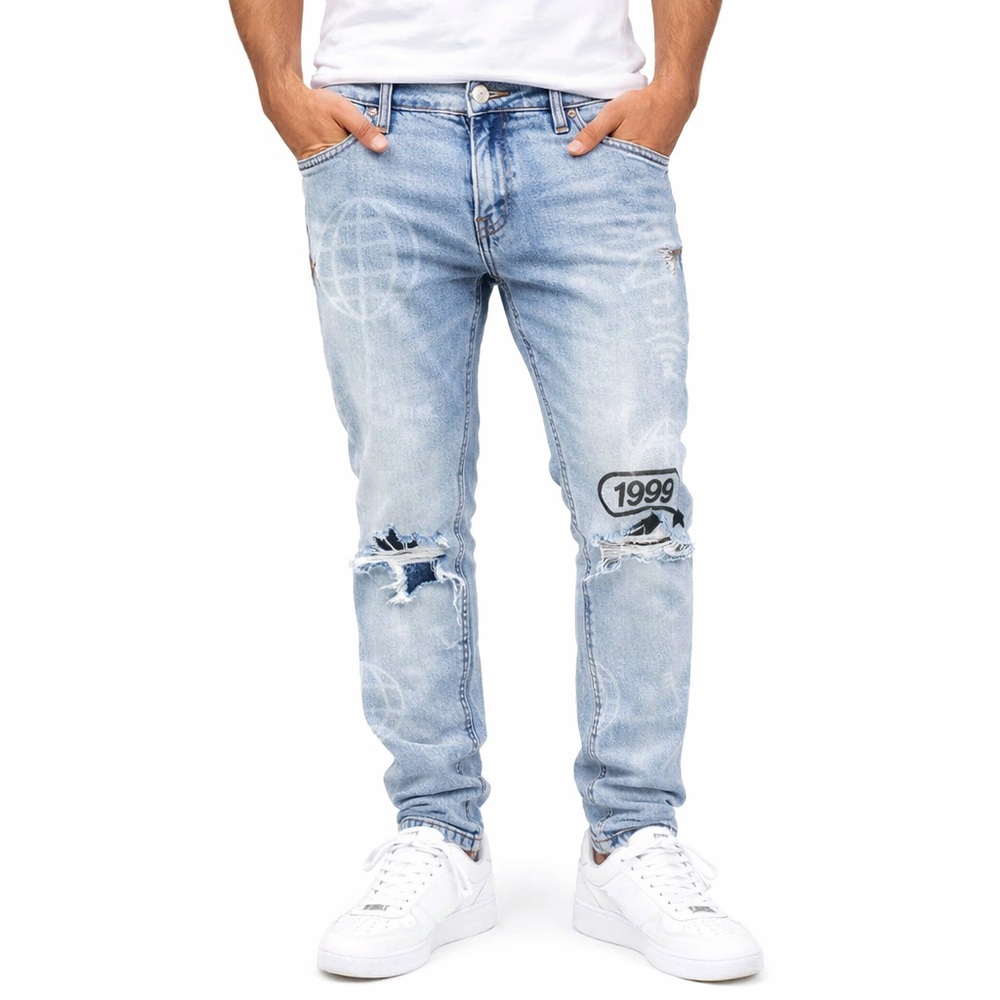 Ksubi Van Winkle Konnect Ice Jeans 36 Distressed Slim Denim Streetwear
